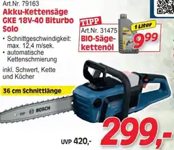 Zgonc Bosch Akku-Kettensäge GKE 18V-40 Biturbo Solo Angebot