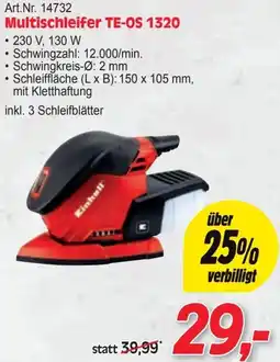 Zgonc Einhell Multischleifer TE-OS 1320 Angebot