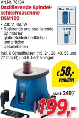 Zgonc scheppach Oszillierende Spindel- schleifmaschine OSM100 Angebot