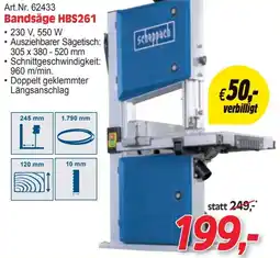 Zgonc scheppach Bandsäge HBS261 Angebot