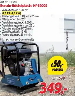 Zgonc scheppach Benzin-Rüttelplatte HP1200S Angebot