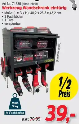 Zgonc Werkzeug Wandschrank eintürig Angebot