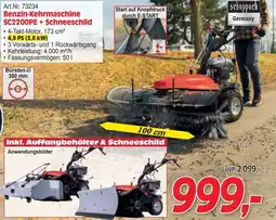 Zgonc scheppach Benzin-Kehrmaschine SC2200PE + Schneeschild Angebot