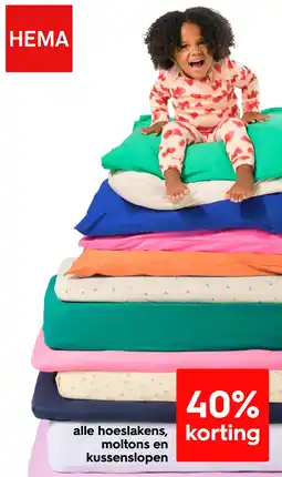 HEMA alle hoeslakens, moltons en kussenslopen Angebot