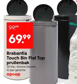 HEMA Brabantia Touch Bin Flat Top prullenbak Angebot