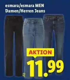 Lidl esnara/esnara MEN Damen/Herren Jeans Angebot