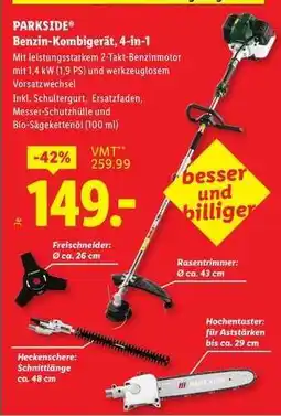 Lidl PARKSIDE Benzin-Kombigerät 4-in-1 Angebot