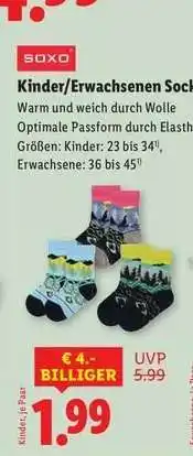 Lidl Kinder/Erwachsenen Socken Angebot