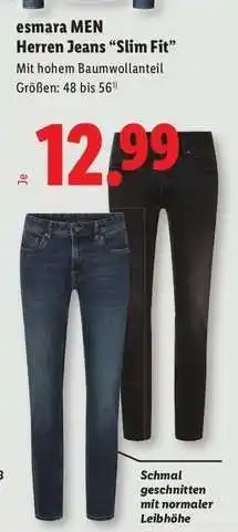 Lidl esmara MEN Herren Jeans “Slim Fit” Angebot