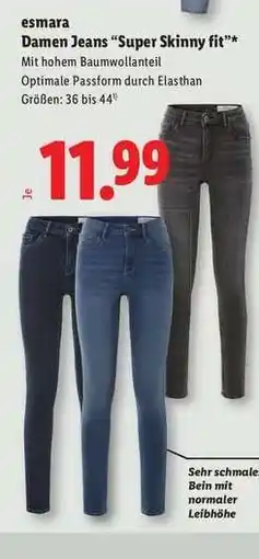Lidl Damen Jeans „Super Skinny Fit“ Angebot