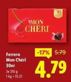 Lidl Ferrero Mon Chéri 30er Angebot