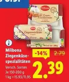 Lidl Milbona Ziegenkäsespezialitäten Angebot