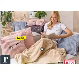 Maximarkt Cord Flanell Kissen oder Decke Maximarkt Angebot