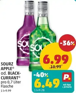 PENNY Sourz apple od. black- currant Angebot