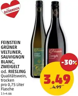 PENNY Feinstein grüner veltliner, sauvignon blanc, zweigelt od. riesling Angebot