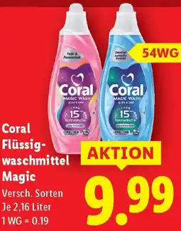 Lidl Coral Flüssig- waschmittel Magic Angebot