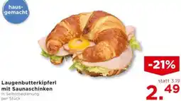 Unimarkt Laugenbutterkipferl mit Saunaschinken Angebot