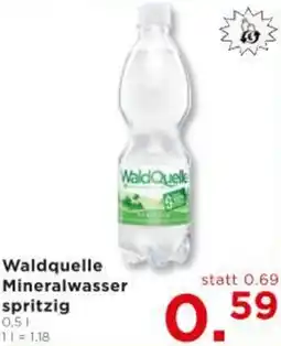Unimarkt Waldquelle Mineralwasser spritzig Angebot
