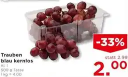 Unimarkt Trauben blau kernlos Angebot