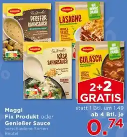 Unimarkt Maggi Fix Produkt oder Genießer Sauce Angebot