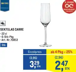 Metro Sektglas carre Angebot