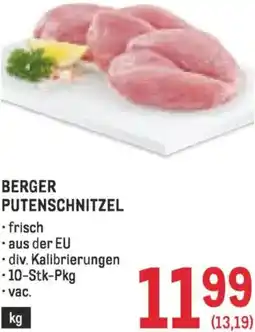 Metro Berger putenschnitzel Angebot