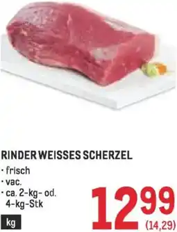 Metro Rinder weisses scherzel Angebot