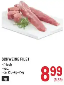 Metro Schweine filet Angebot