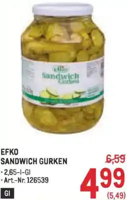 Metro Efko sandwich gurken Angebot