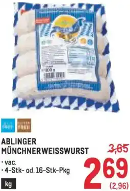 Metro Ablinger münchnerweisswurst Angebot