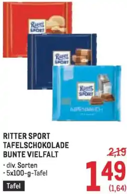 Metro Ritter sport tafelschokolade bunte vielfalt Angebot