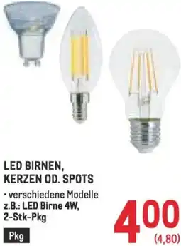 Metro Led birnen, kerzen od. spots Angebot