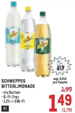 Metro Schweppes bitterlimonade Angebot