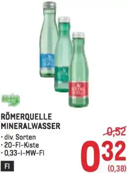 Metro Römerquelle mineralwasser Angebot