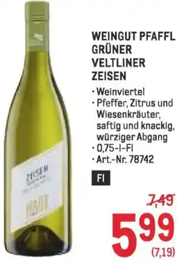 Metro Weingut pfaffl grüner veltliner zeisen Angebot