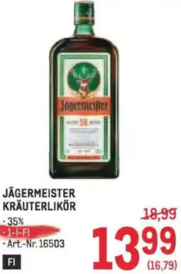 Metro Jägermeister kräuterlikör Angebot