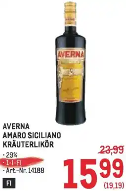 Metro Averna amaro siciliano kräuterlikör Angebot