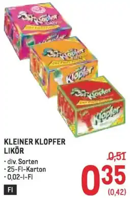 Metro Kleiner klopfer likör Angebot