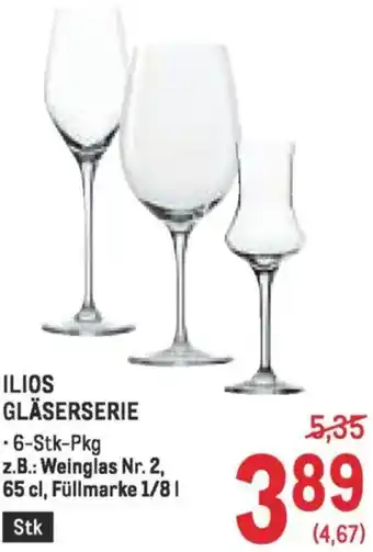 Metro Ilios gläserserie Angebot