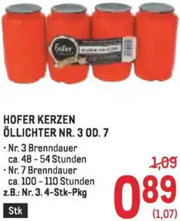 Metro Hofer kerzen öllichter Angebot