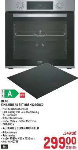 Metro Beko einbauherd set Angebot