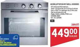 Metro Heissluftofen mit grill Angebot