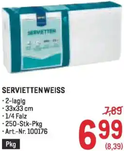 Metro Servietten weiss Angebot