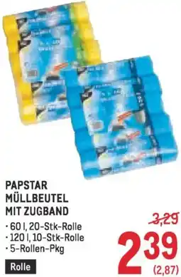Metro Papstar müllbeutel mit zugband Angebot