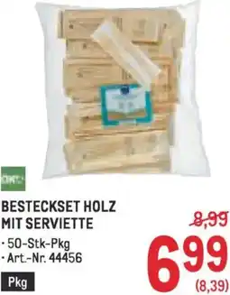 Metro Besteckset holz mit serviette Angebot