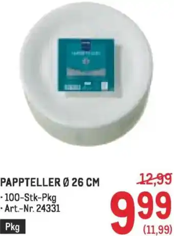 Metro Pappteller Angebot
