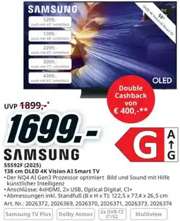 Media Markt SAMSUNG OLED 4K Vision AI Smart TV Angebot