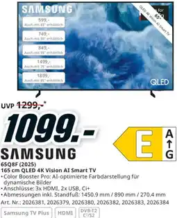 Media Markt SAMSUNG QLED 4K Vision AI Smart TV Angebot