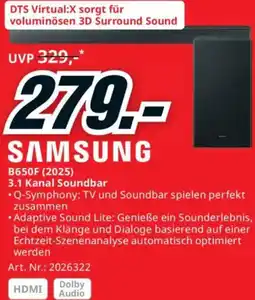 Media Markt SAMSUNG 3.1 Kanal Soundbar Angebot