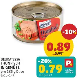 PENNY Delikatessa thunfisch in gemüse Angebot